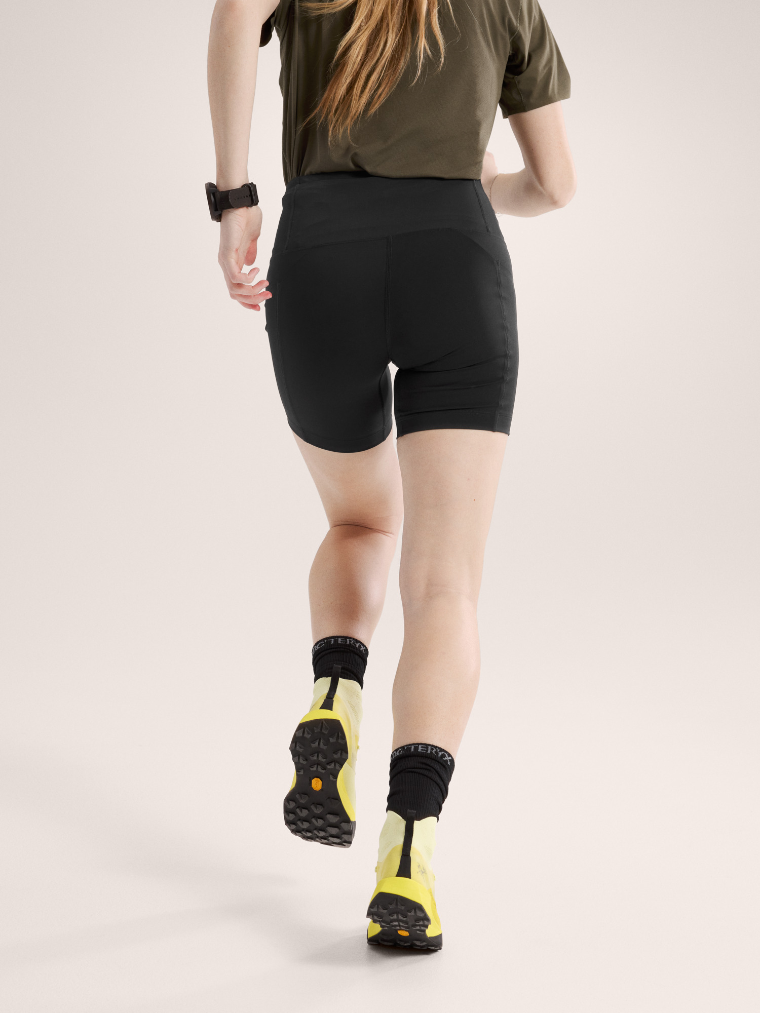 Essent High-Rise Utility Short 6" Women's Black Back View