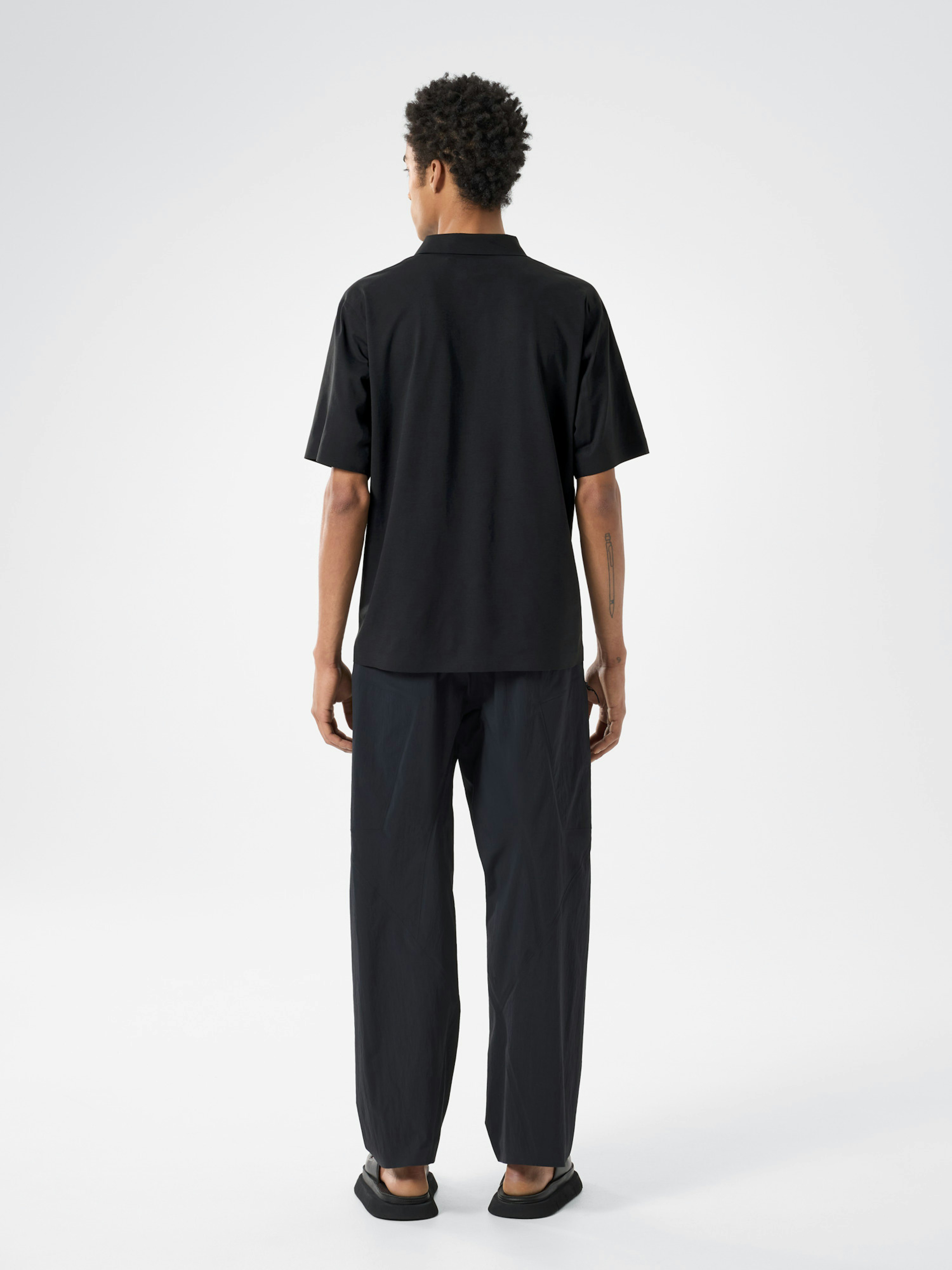Metron Polo Shirt SS Black Back View