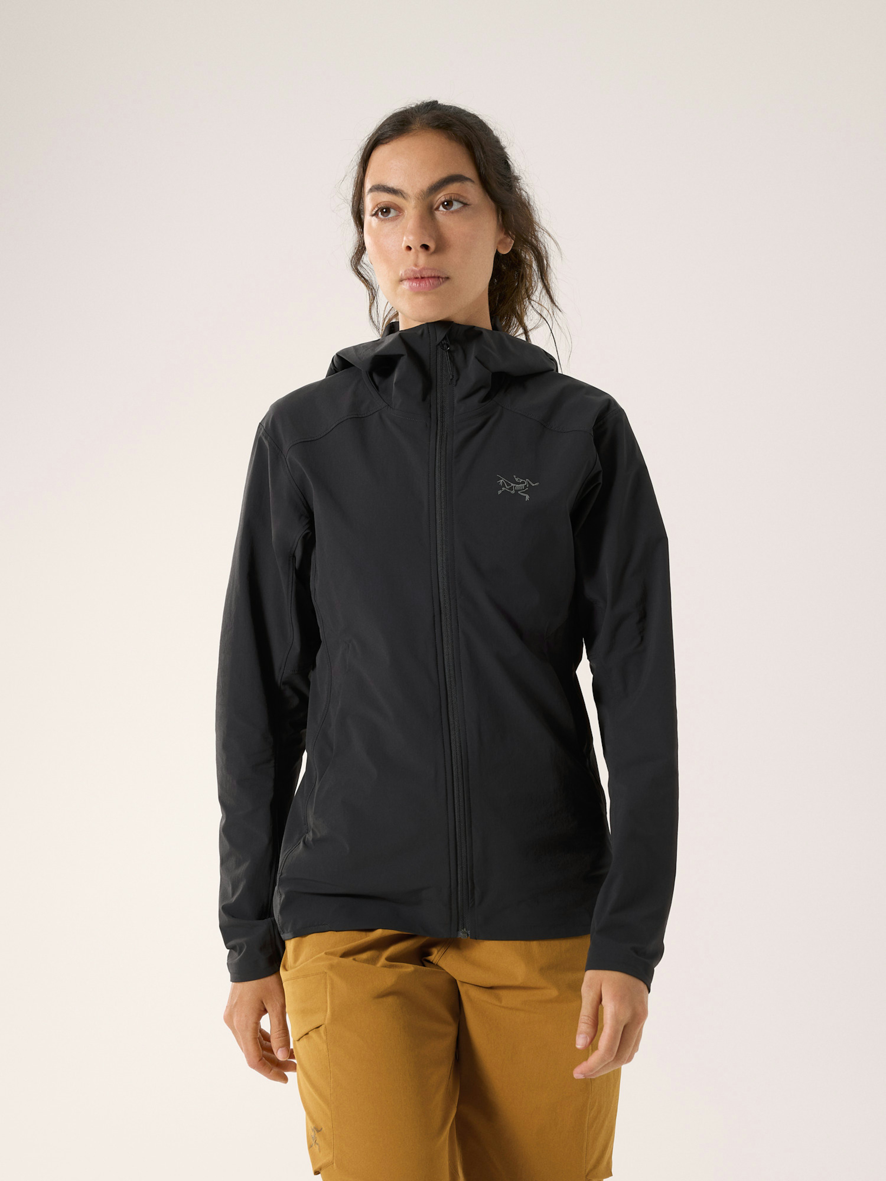 Gamma Lightweight Hoody Women's Black X Front View