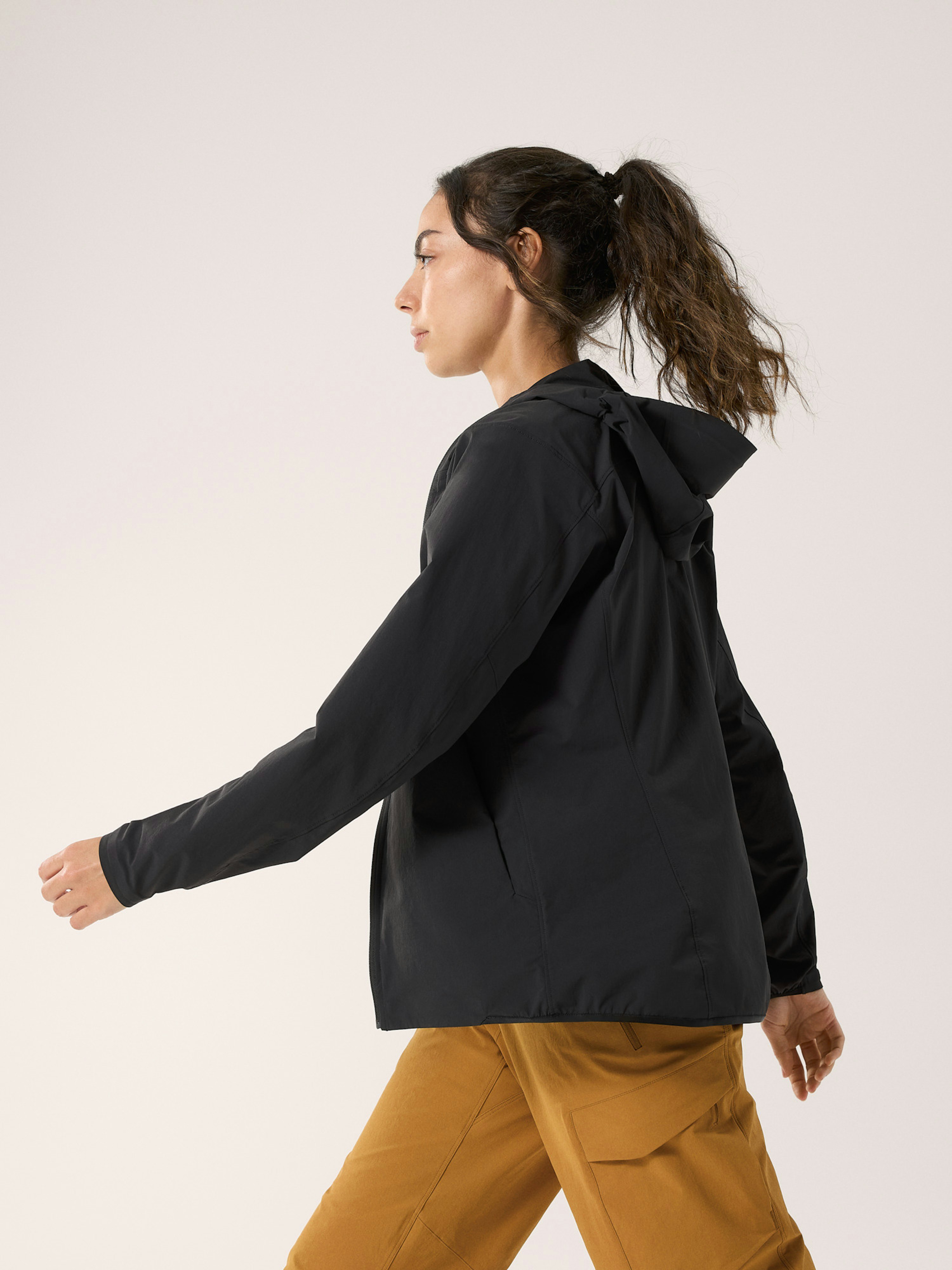 Gamma Lightweight Hoody Women's Black X Side View