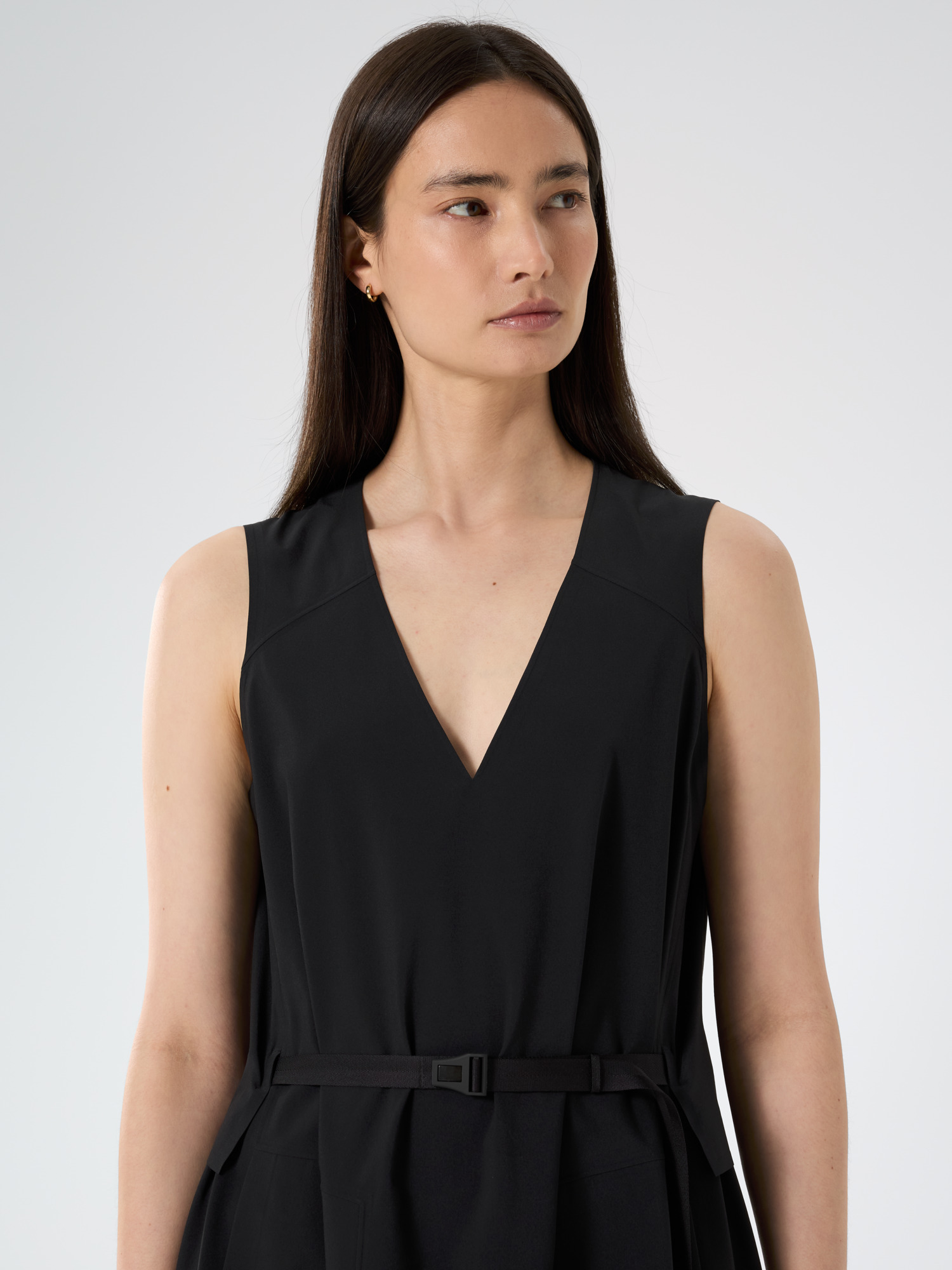 Icosa Dress Women's Black Detail 1