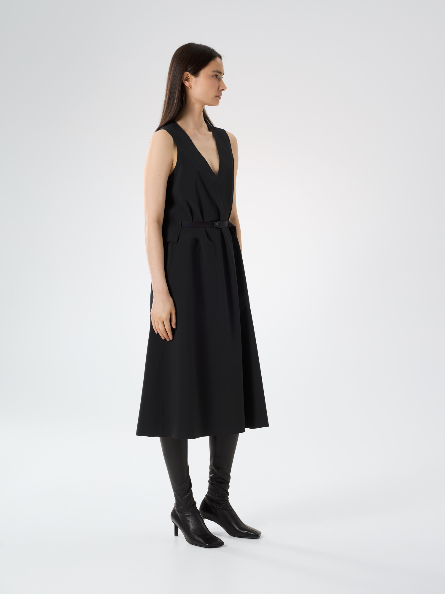 Icosa Dress Women's Black Front View