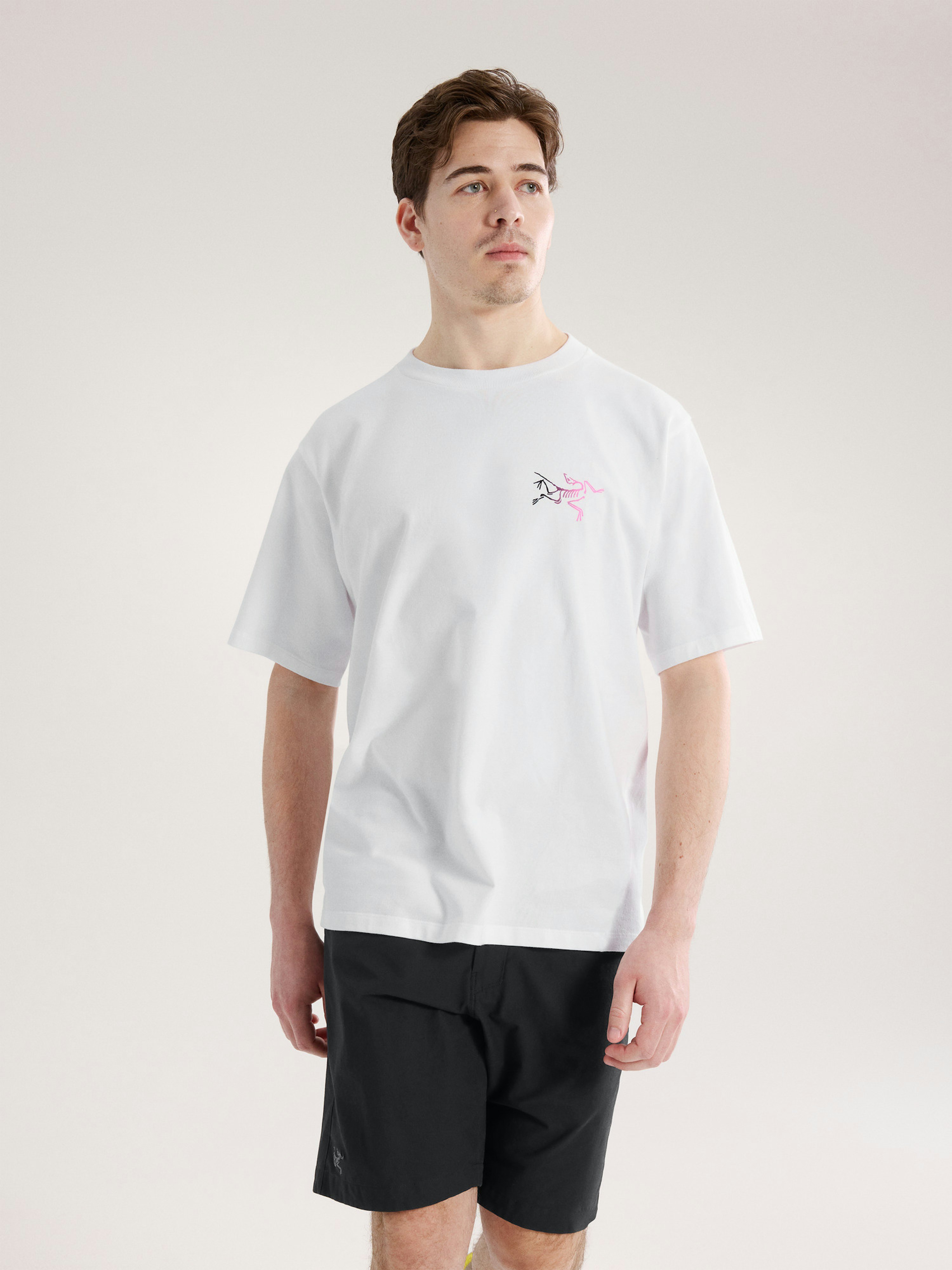 Kragg Cotton Logo Shirt SS White Light / Soul Front View