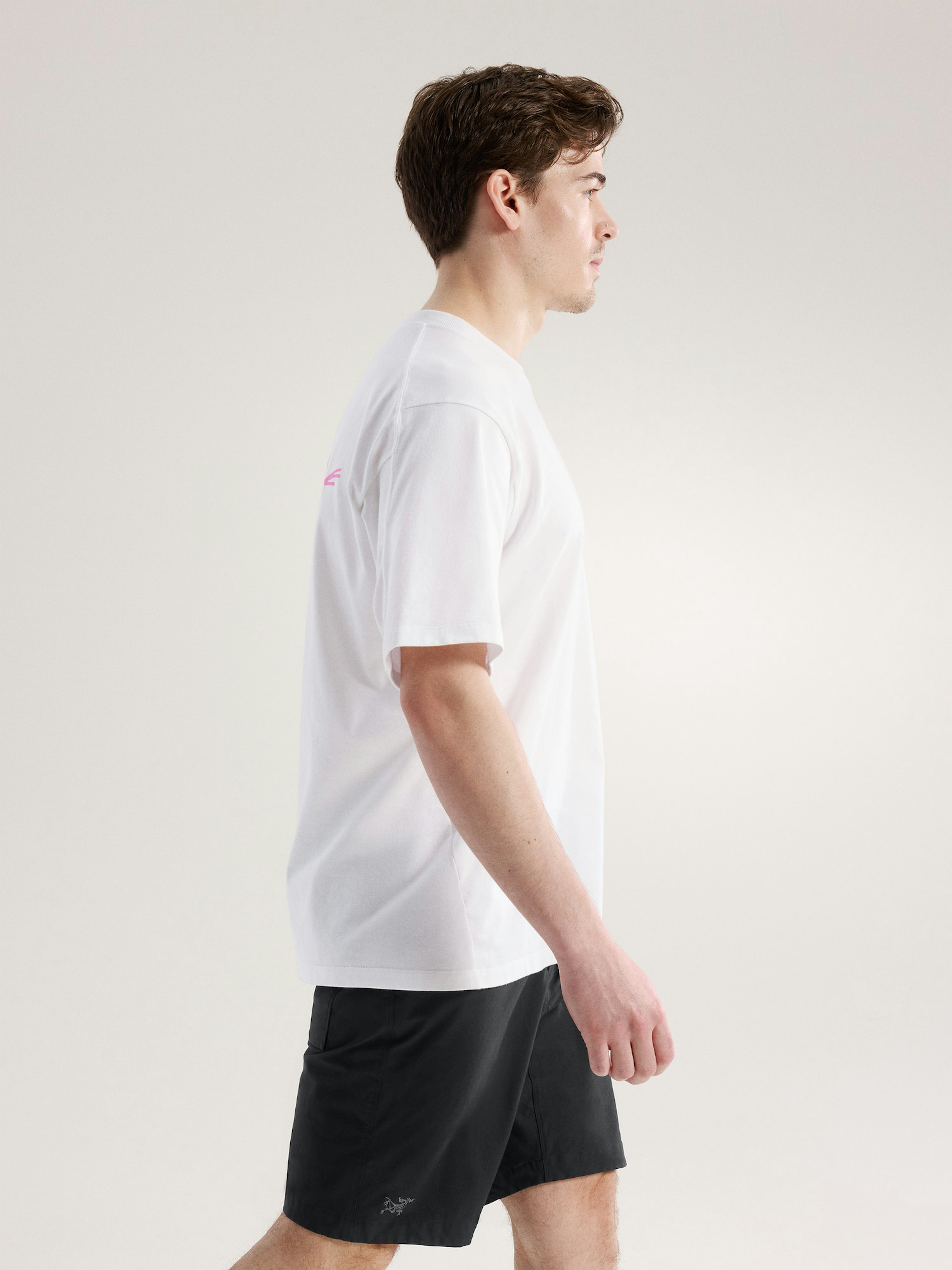 Kragg Cotton Logo Shirt SS White Light / Soul Side View