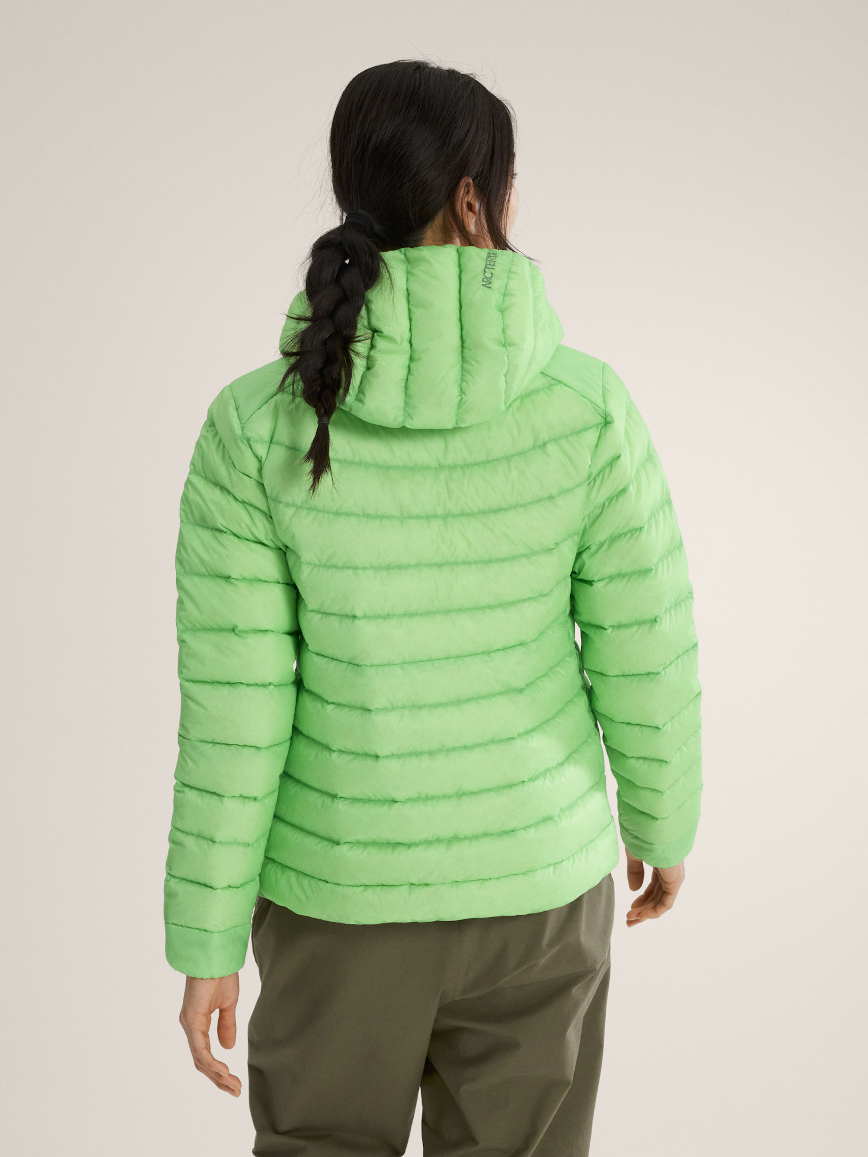 Cerium Hoody Women's Phosphorescent / Stone Green Back View