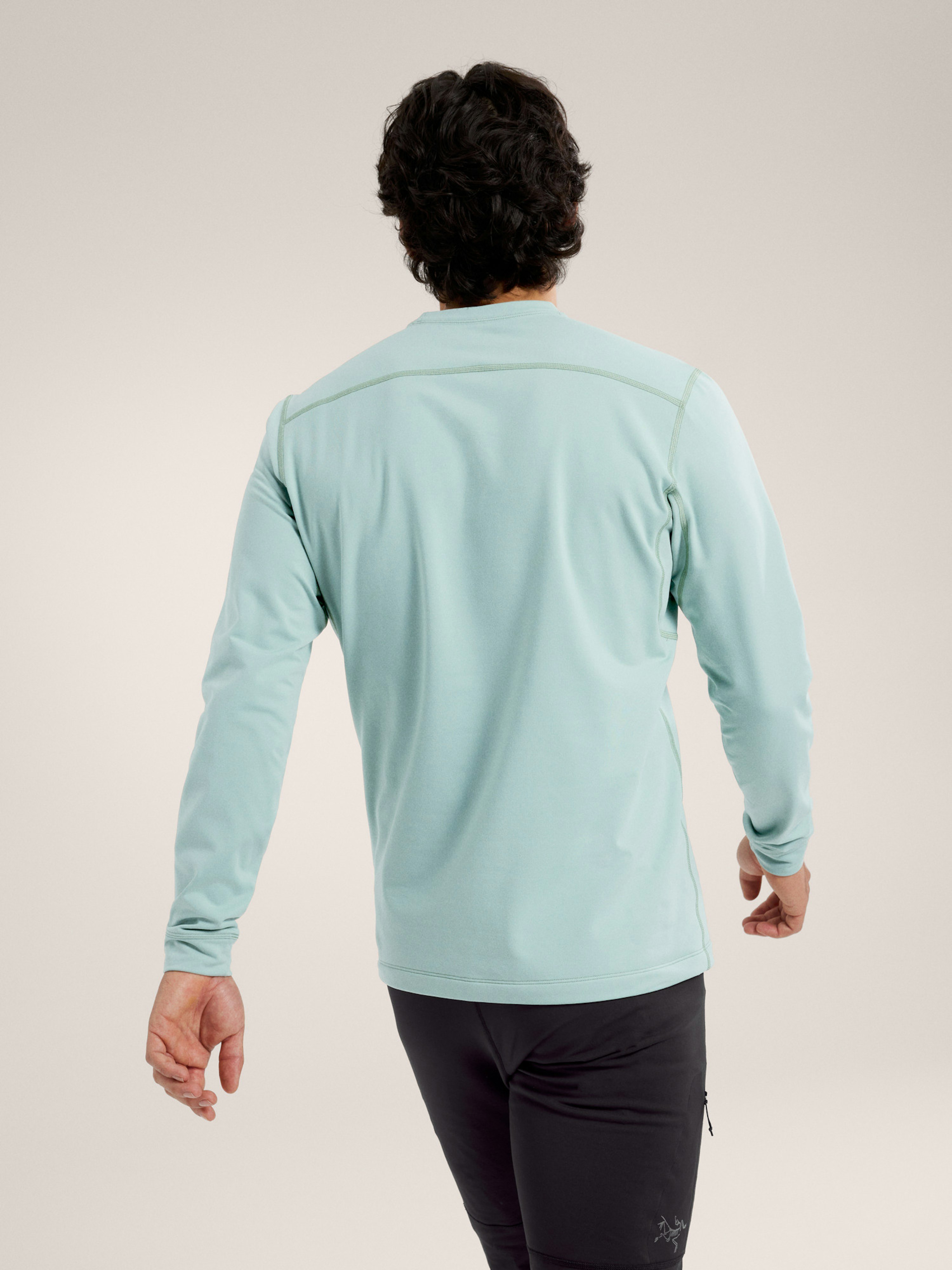 Rho LT Crew Neck Stone Green Back View