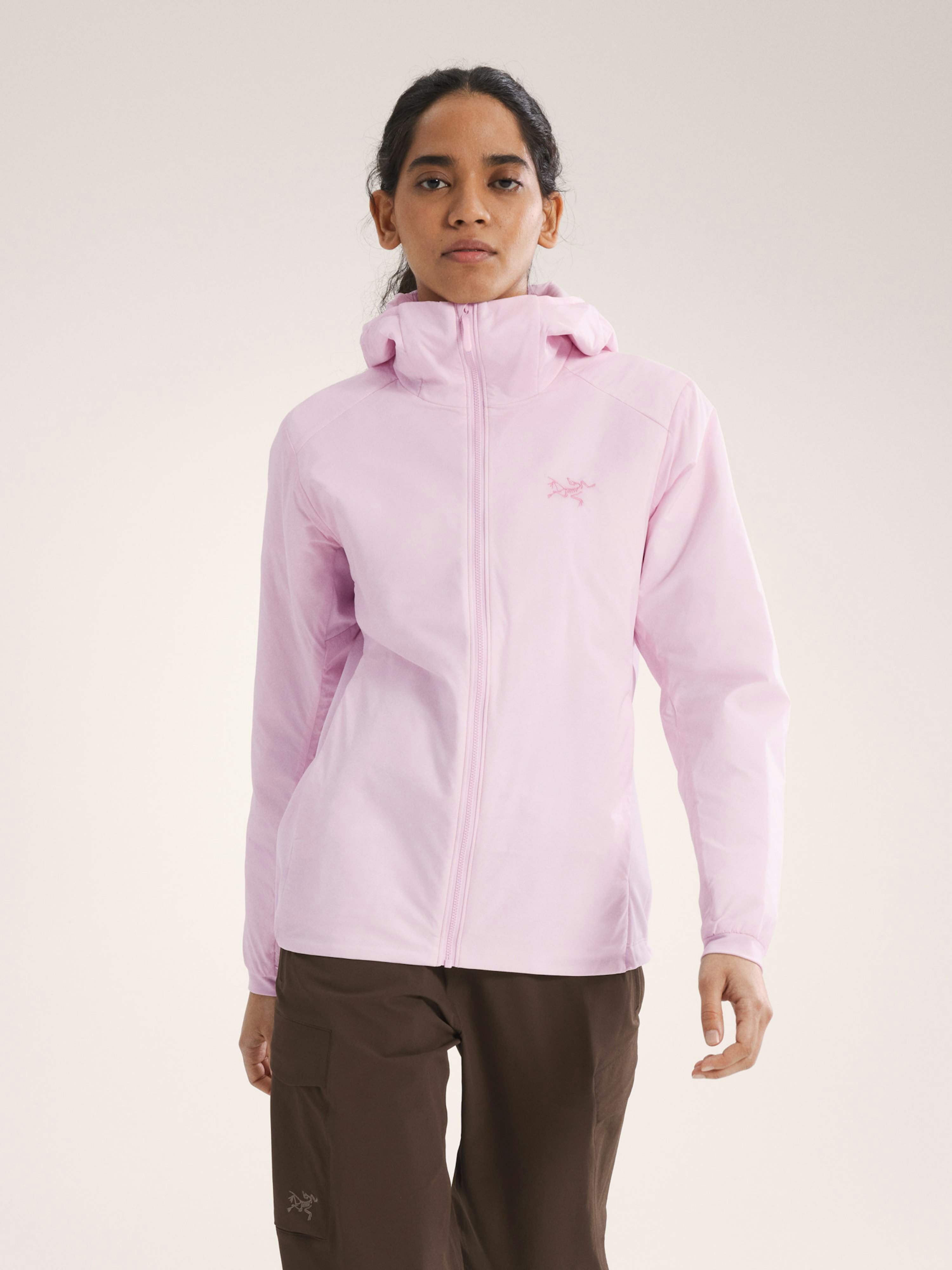 Atom Hoody Women's Pink Glow Front View