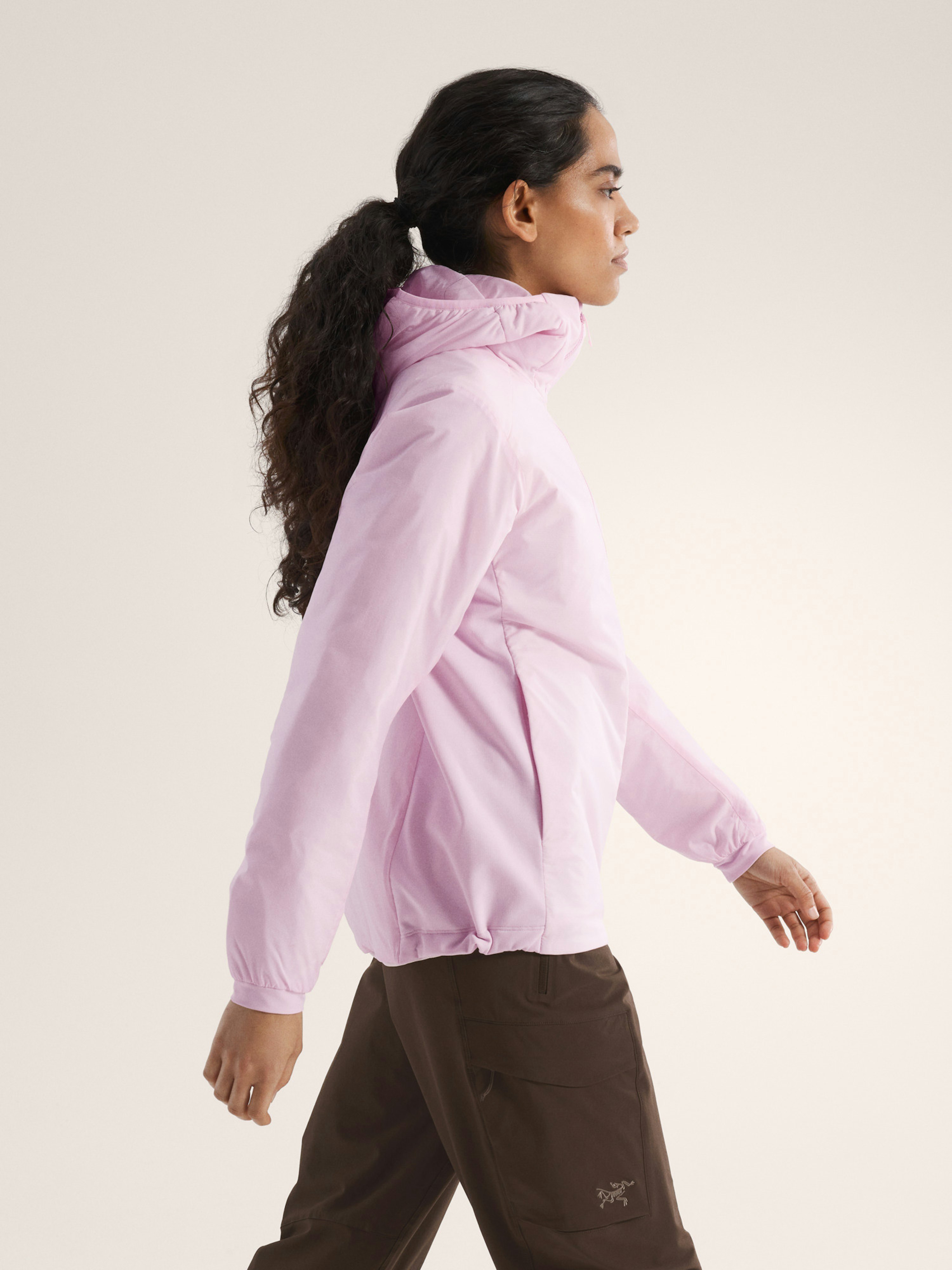 Atom Hoody Women's Pink Glow Side View