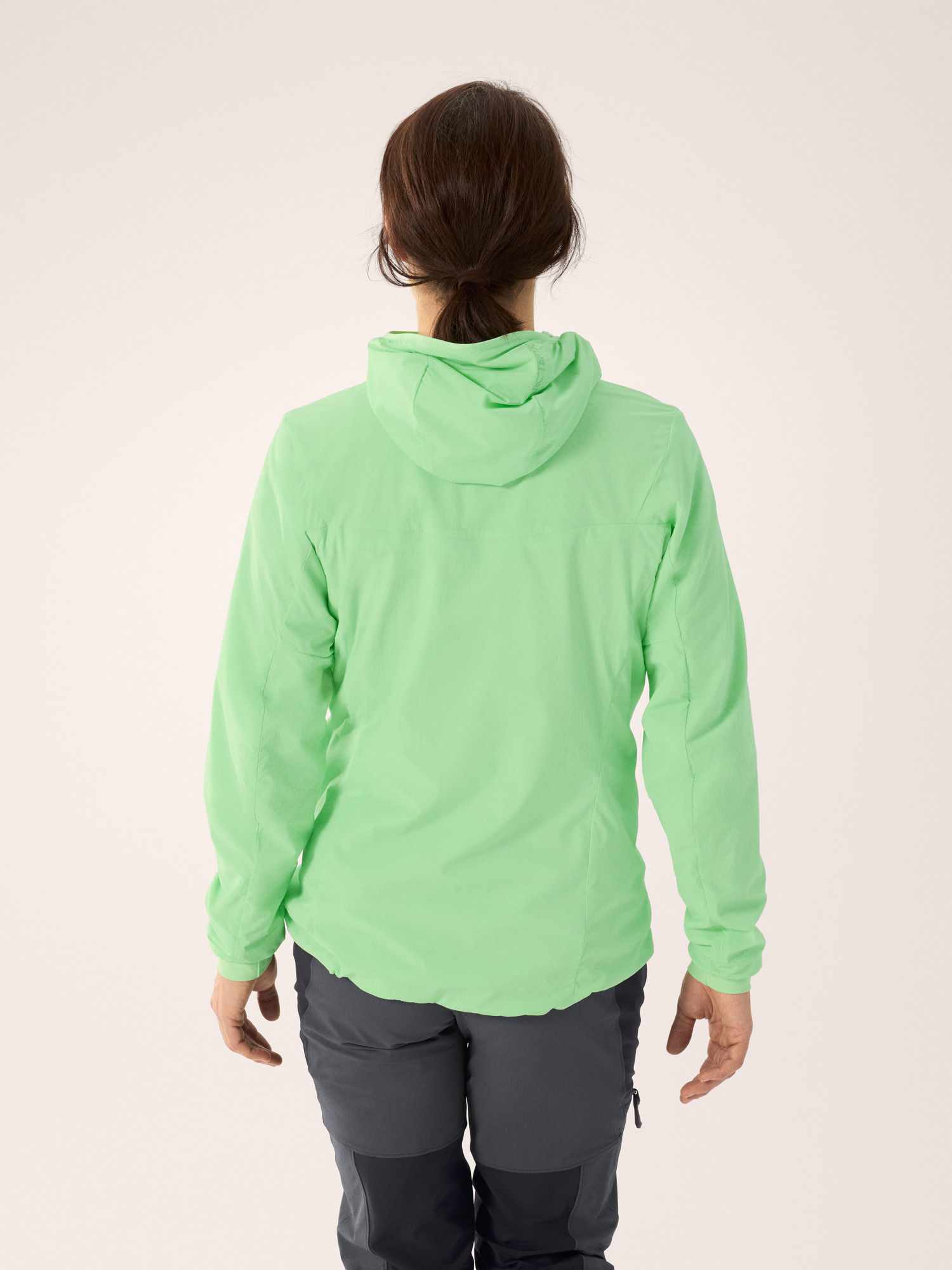 Proton SL Hoody Women's Phosphorescent / Stone Green Back View