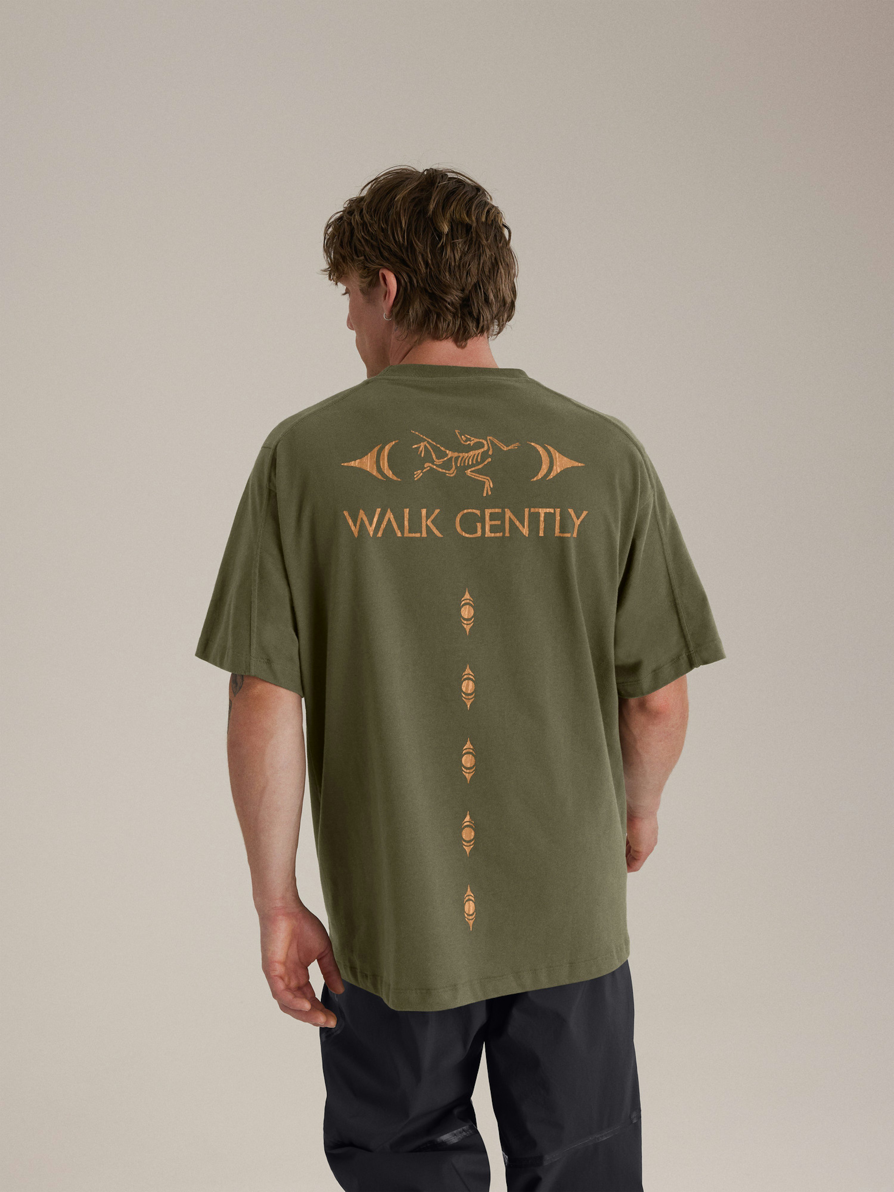 Walk Gently Cotton Cedar Bark Shirt SS Tatsu Back View