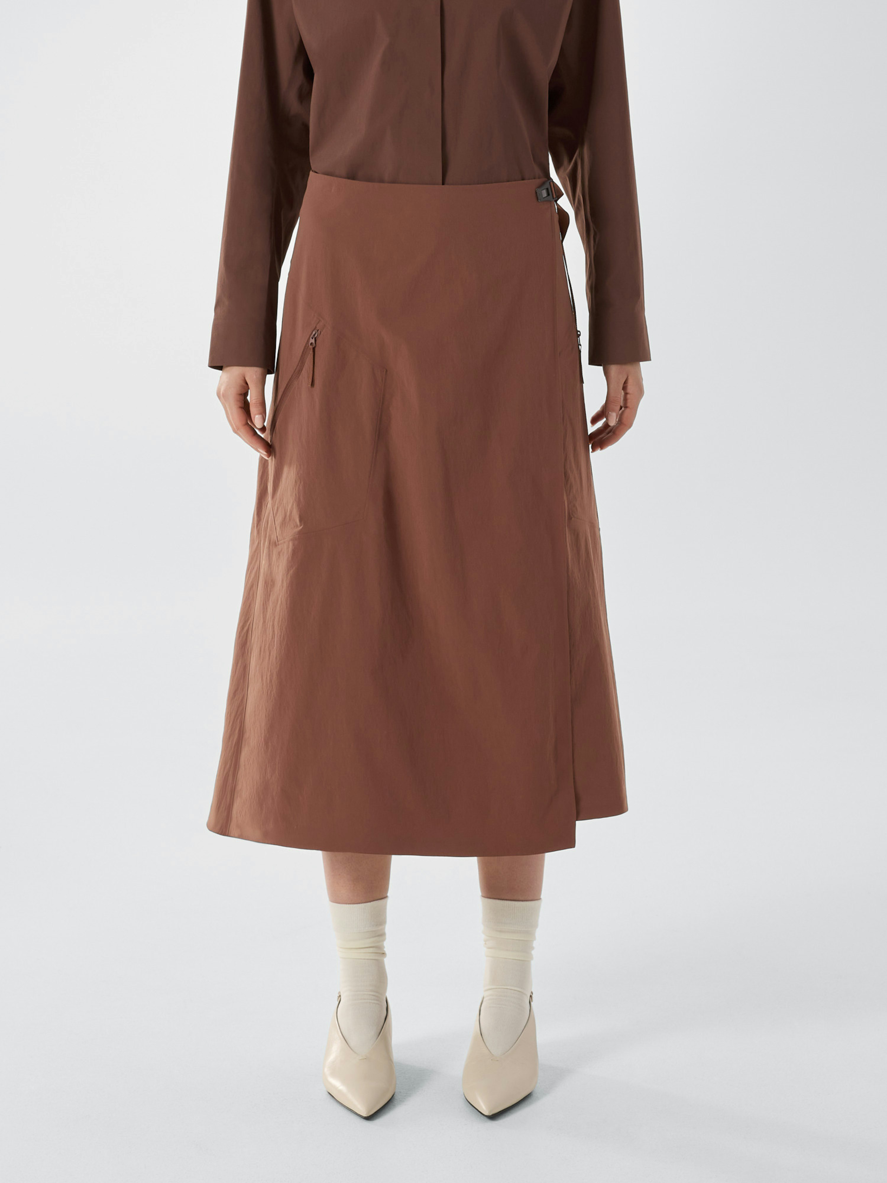 Lota Skirt Women's Ganache Front View
