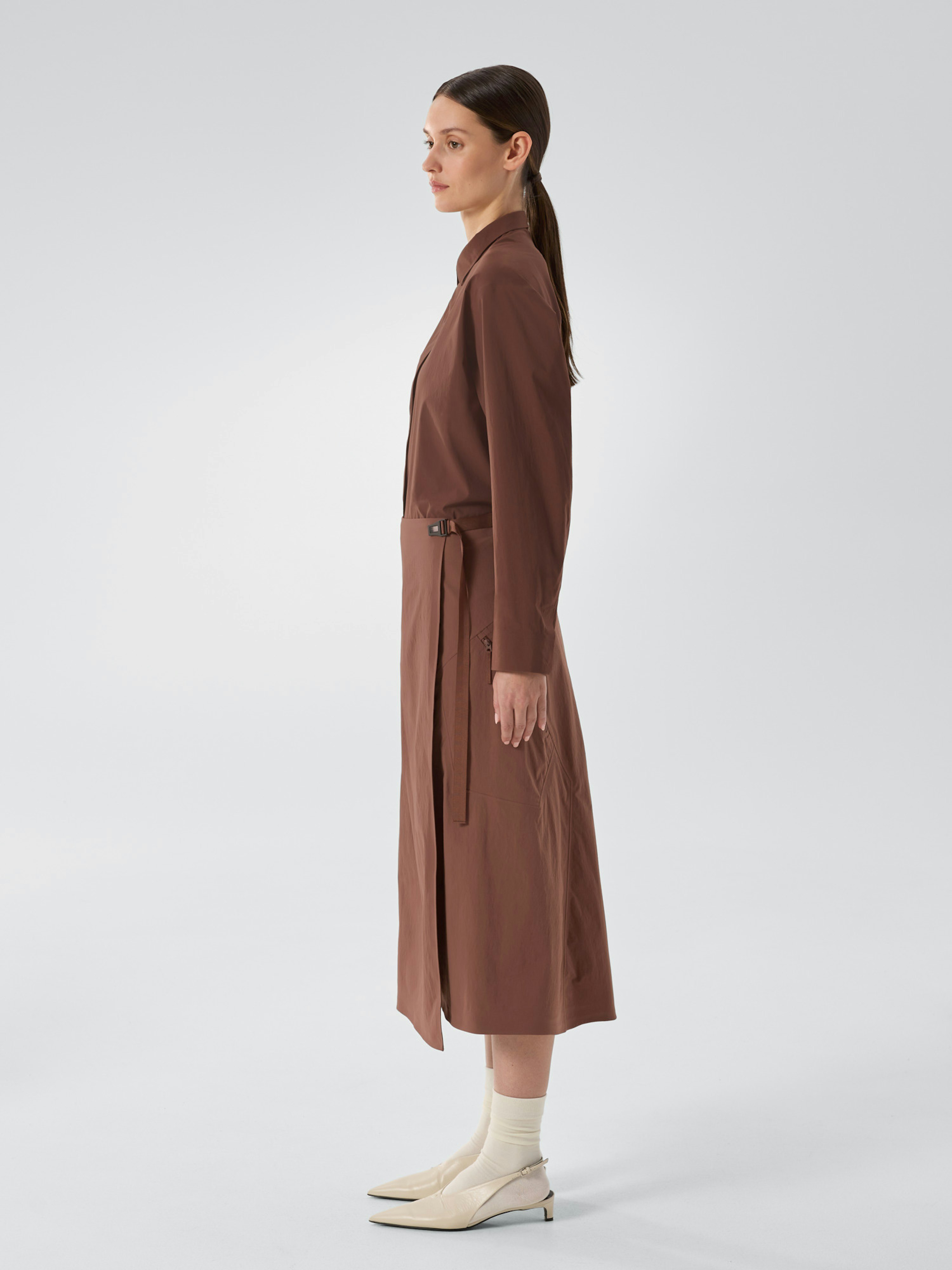 Lota Skirt Women's Ganache Side View