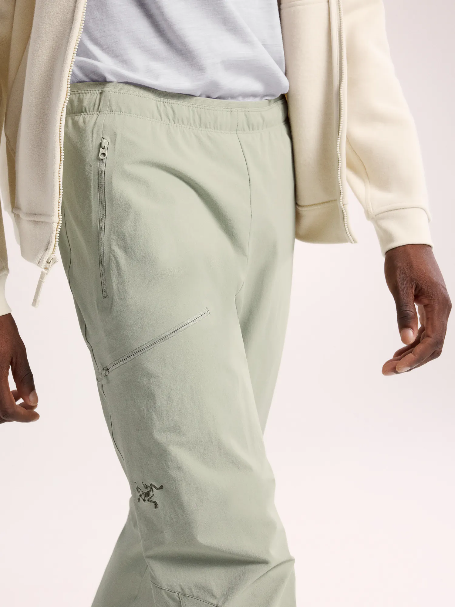Pantalon De Randonnée Homme Arc'teryx - Taille 32 Gris - Nylon Stretch Léger Avec Ceinture - Occasion En Parfait état