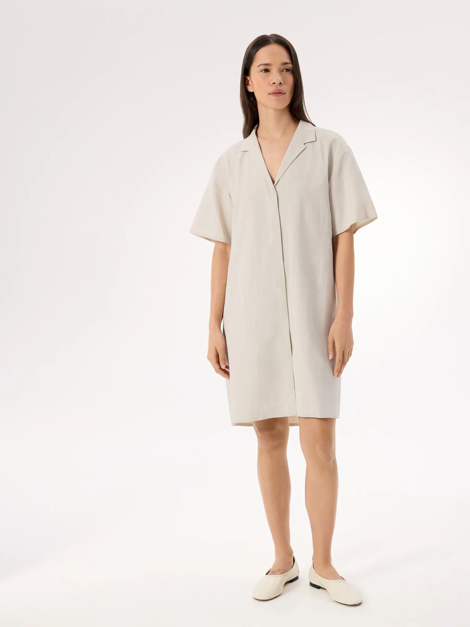 slim fit dress slacks The Shirtdress in Linen main image 0