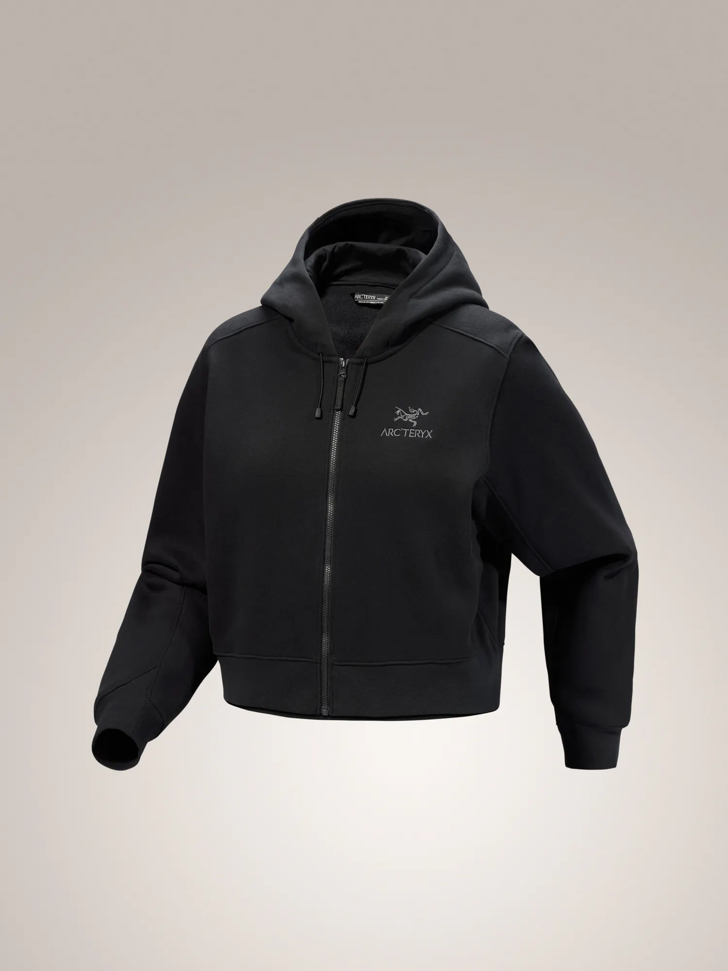 Emblem Fleece Full Zip Crop Hoody Women's | Arc'teryx United States