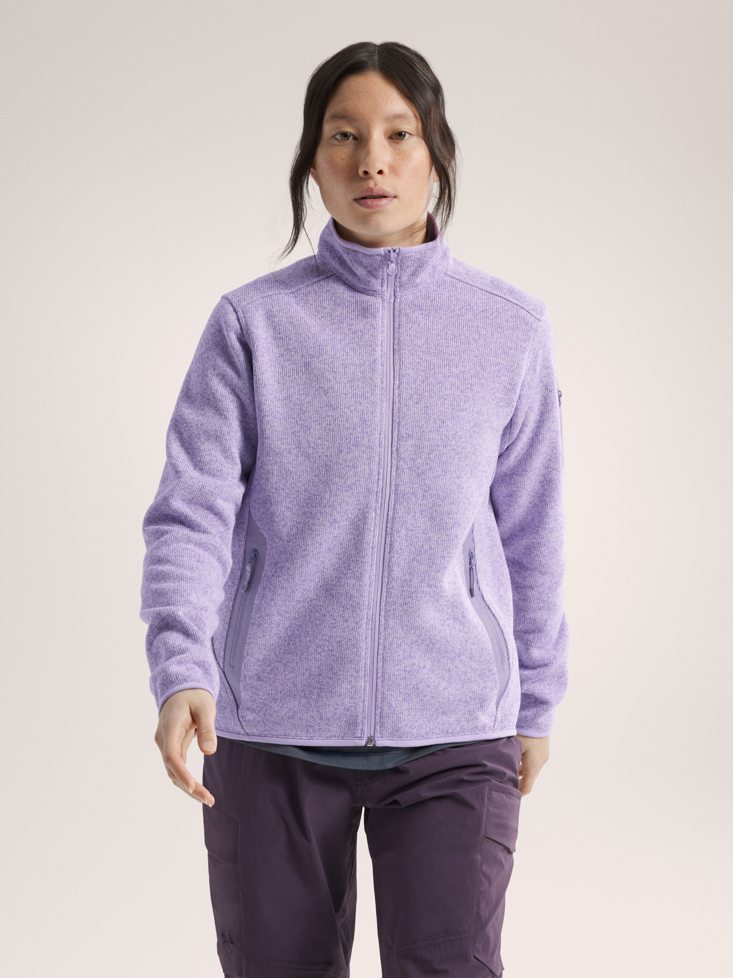 Covert Cardigan Women's Mallow Heather Front View