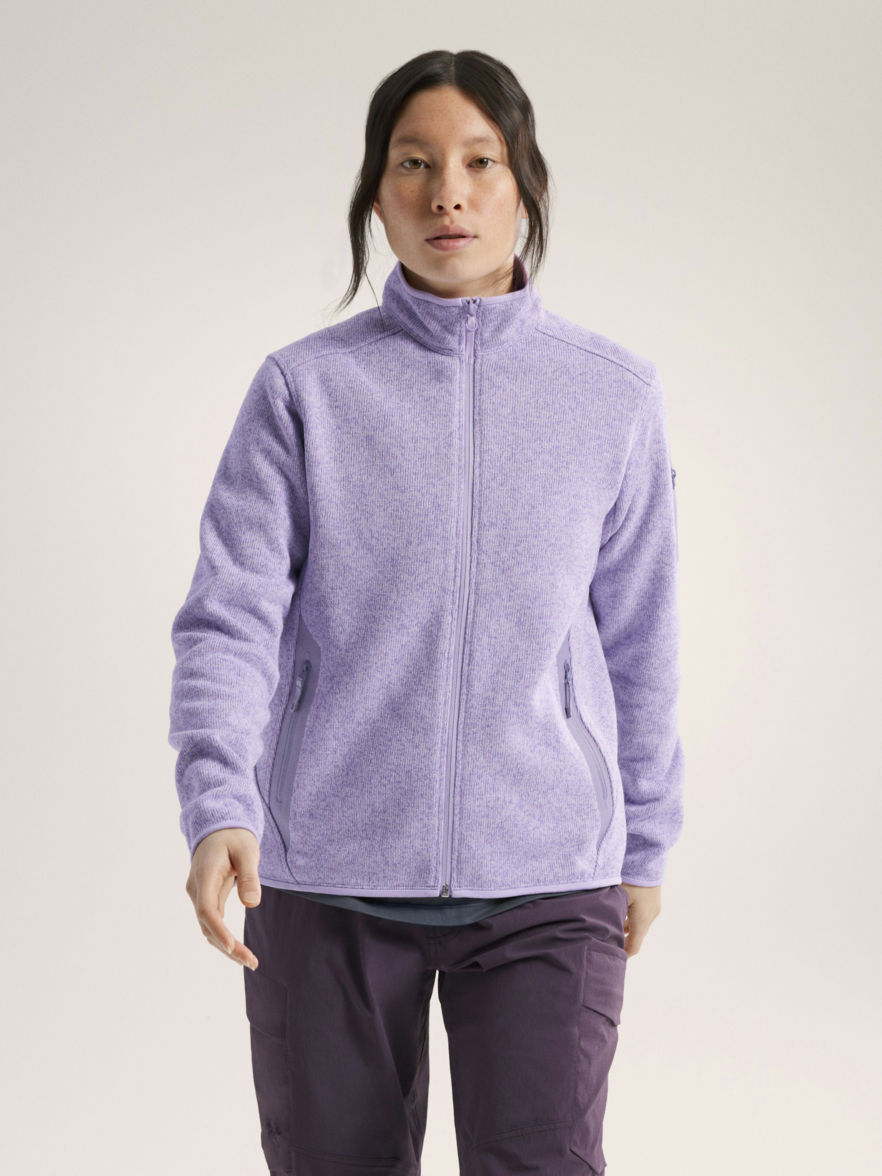 Covert Cardigan Women's Mallow Heather Front View