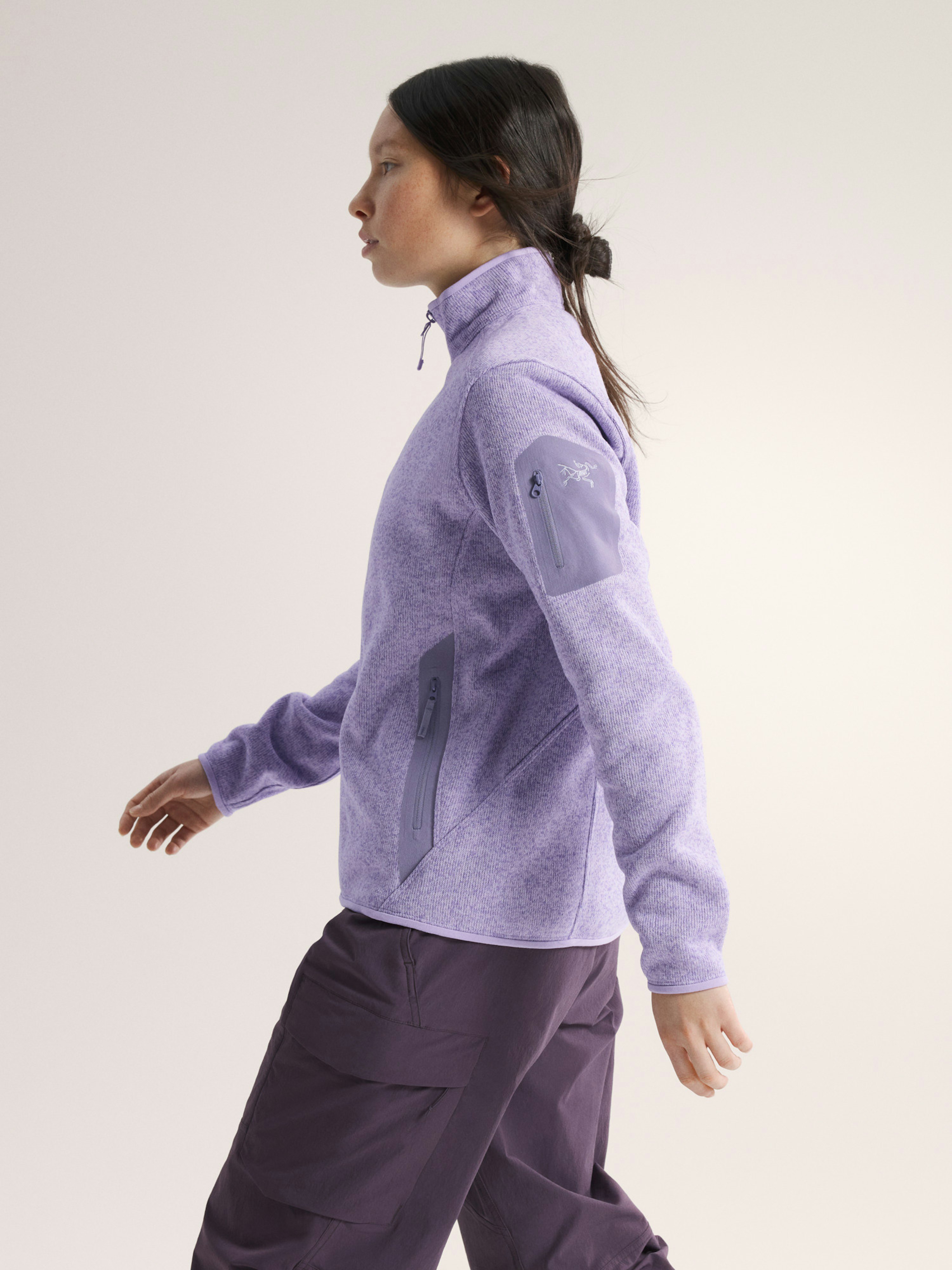 Covert Cardigan Women's Mallow Heather Side View