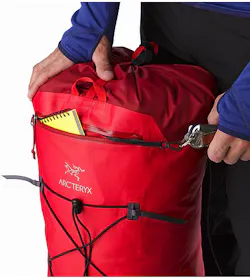 Alpha FL 45 Backpack Cayenne Front Pocket