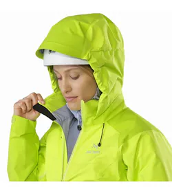 Chaqueta Beta AR para mujer Titanite: Capucha compatible con casco