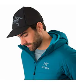 Bird Trucker Hat Black Front View