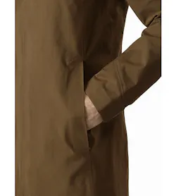 Keppel Trench Coat Griz Hand Pocket