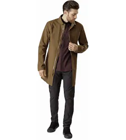 Keppel Trench Coat Griz Open View