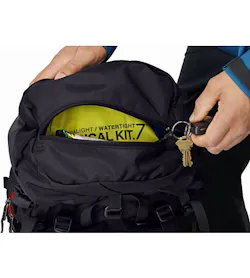 Khamski 38 Backpack Black Dynasty Top Lid Pocket