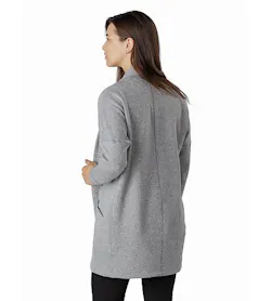 Laina Cardigan Women's Pegasus Heather Back View