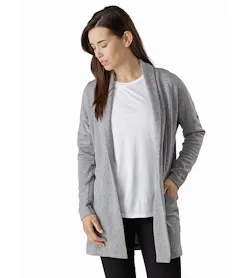 Laina Cardigan Women's Pegasus Heather Front View