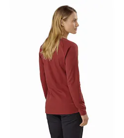 Sirrus Henley LS Women's Sequoia Heather Back View